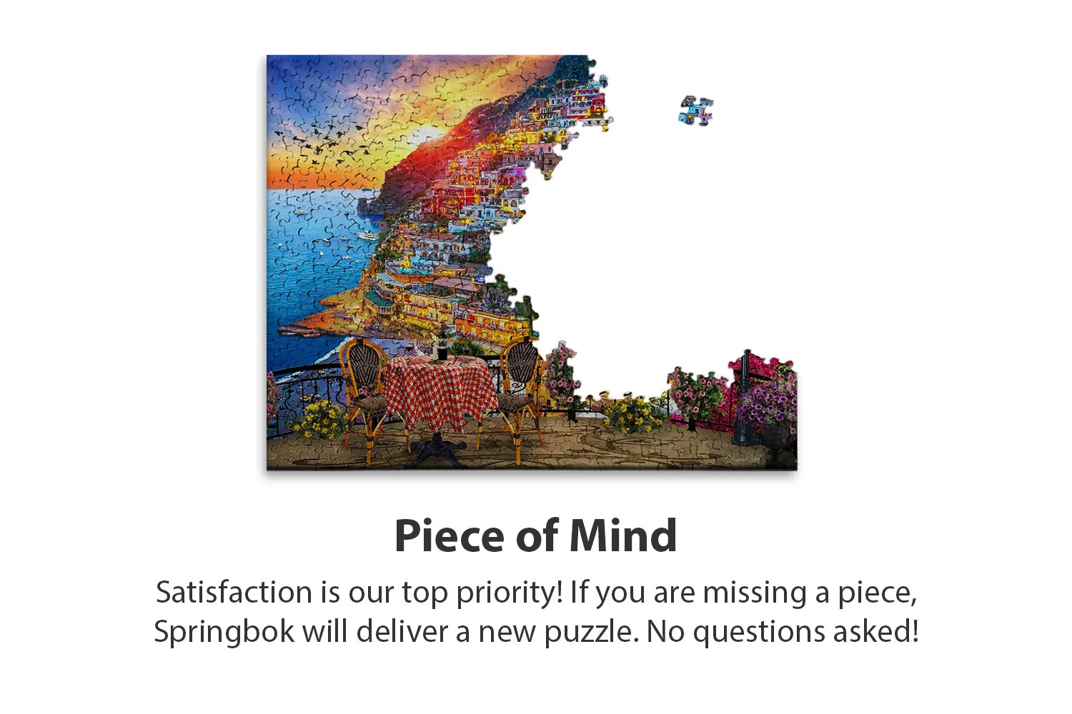 Positano Italy 1000 Piece Jigsaw Puzzle From Springbok Puzzles