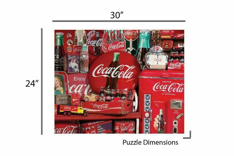 COCA-COLA HISTORY 1000 INTERLOCKING PIECE 24X30 JIGSAW PUZZLE, NEW