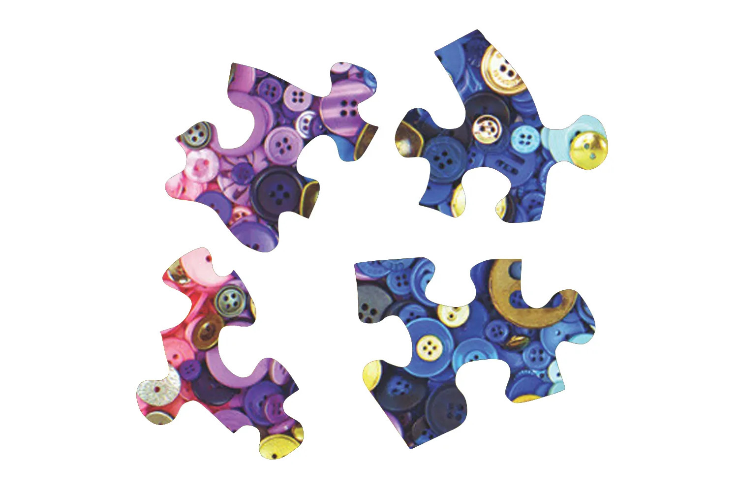 Different Sized Colorful Buttons 18.25 X 11 Puzzle 350 Pieces