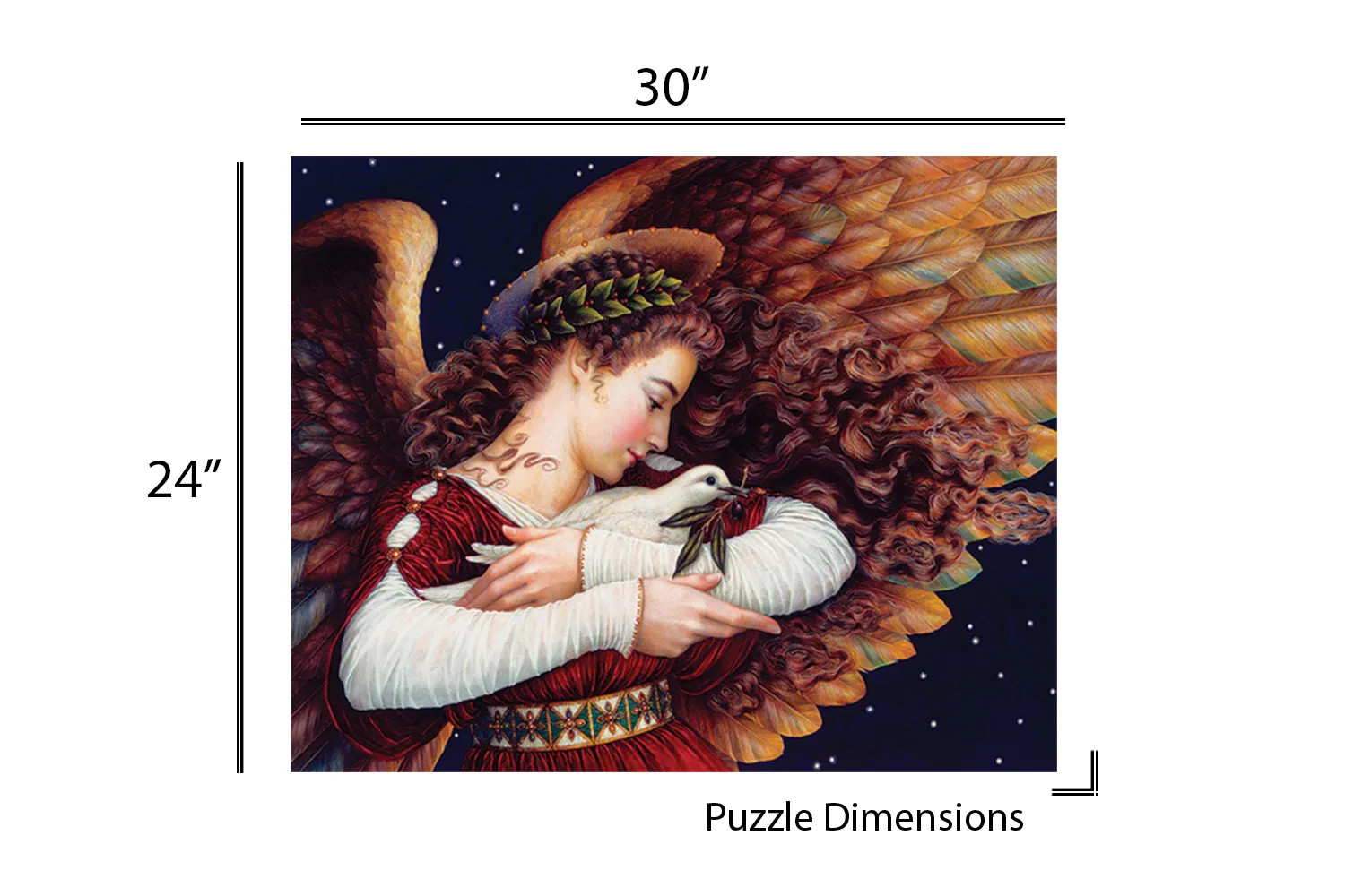 Angel and Dove 1000 Piece Jigsaw Puzzle