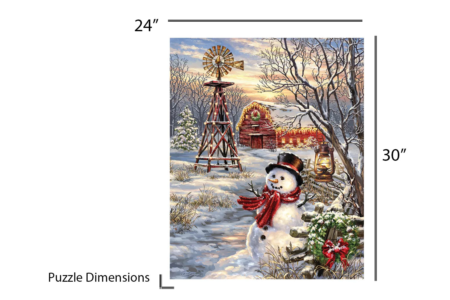 Winter Windmill 1000 Piece Jigsaw Puzzle