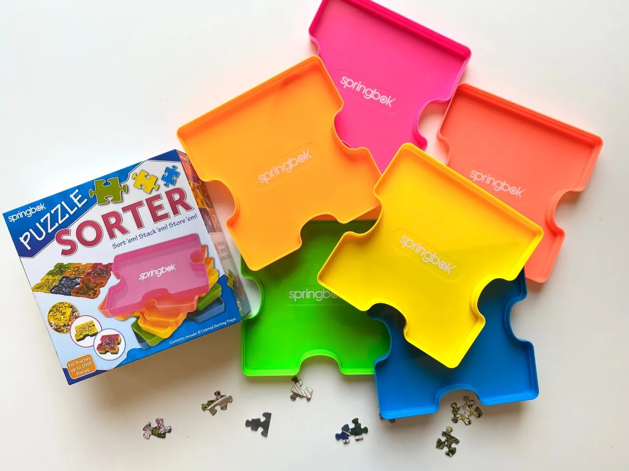 Puzzle Sorter Trays with Lid, Set of 6