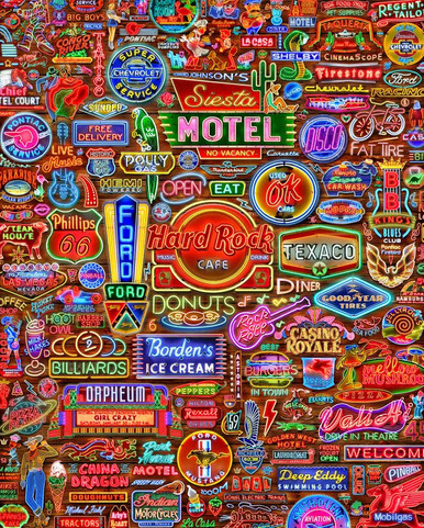 Nifty Neon 1000 Piece Jigsaw Puzzle