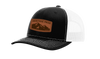 Heritage Pride Laser Engraved Leather Patch Mountain Range Mesh Back Trucker Hat