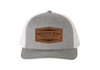 Heritage Pride Heather Grey and White Laser Engraved Leather Patch State Pride Hat