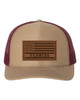 College Football Team Color Leather Patch Trucker