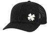 Men's Lucky Clover Shamrock Off-Center Embroidered Golf Mesh Back Trucker Hat