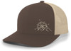 Men's Outdoors Mountain Scenic Forest Compass Woodland Embroidered Mesh Back Trucker Hat