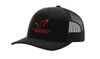 It's All About The South Duck Logo Trucker Mesh Snapback Hat Black Black Mesh