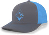 Men's Retro Geometric Diamond Mountain Outdoors Woodland Embroidered Mesh Back Trucker Hat