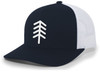 Heritage Pride Simple Pine Tree Nature Mens Embroidered Mesh Back Trucker Hat Baseball Cap