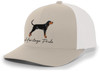 Heritage Pride Canine Collection Black and Tan Coonhound Hunting Dog Mens Embroidered Mesh Back Trucker Hat