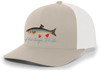 Heritage Pride Freshwater Fish Collection Carp Fishing Mens Embroidered Mesh Back Trucker Hat Baseball Cap