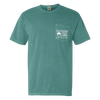 Southern Fried Cotton Raised In A Small Town Sunset Short Sleeve Comfort Colors Seafoam Graphic T-shirt