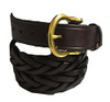 Over Under Saddle Braid Belt 30 Brown