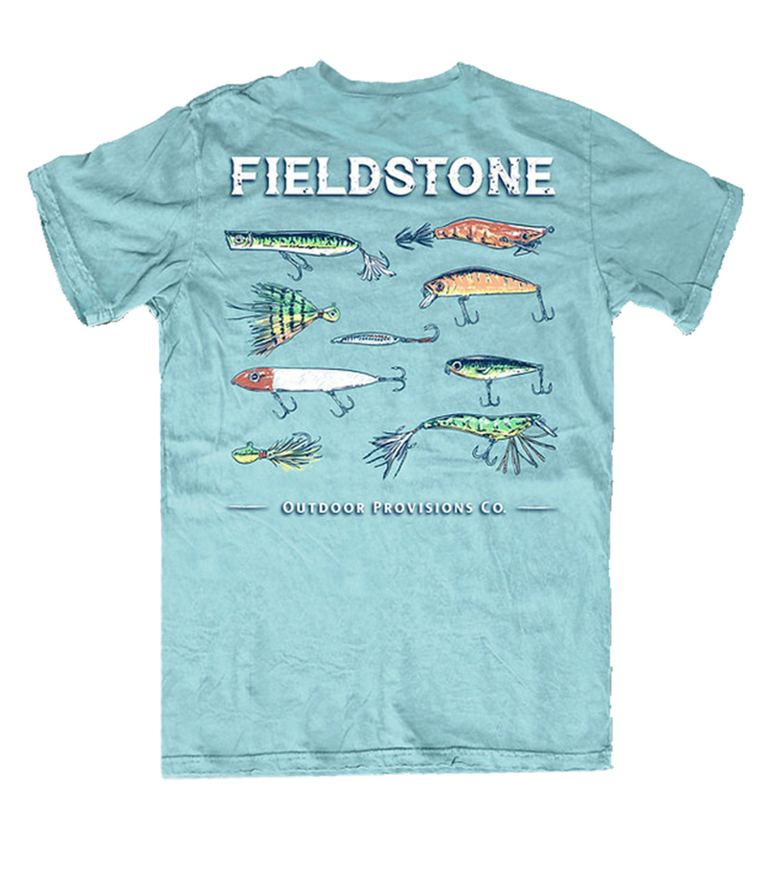 Fieldstone Outdoors Provisions Co. Fishing Lures Comfort Colors Unisex  Short Sleeve T-Shirt