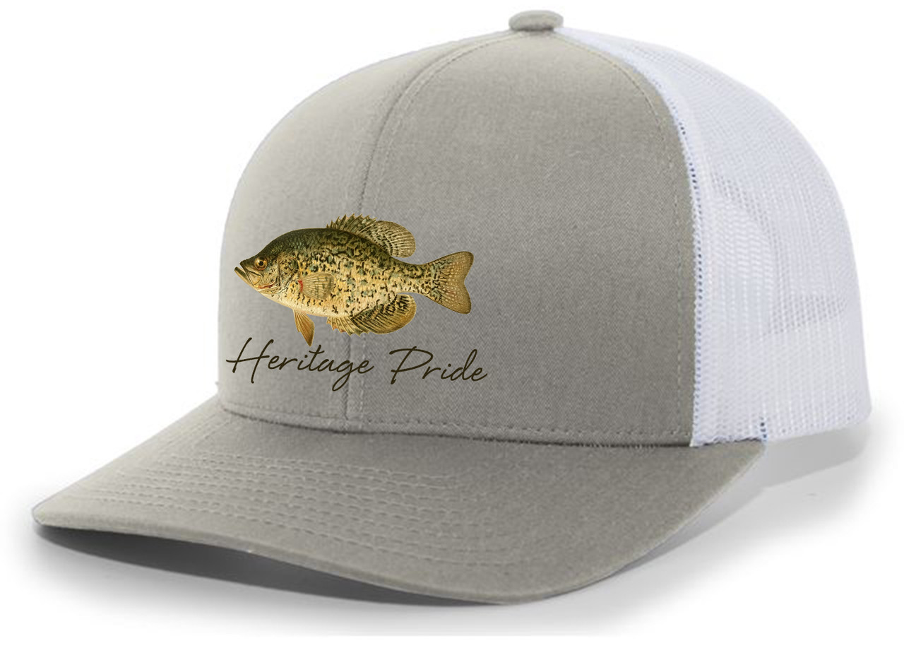 Heritage Pride Freshwater Fish Collection Crappie Fishing Mens Embroidered  Mesh Back Trucker Hat Baseball Cap - Southern Clothing
