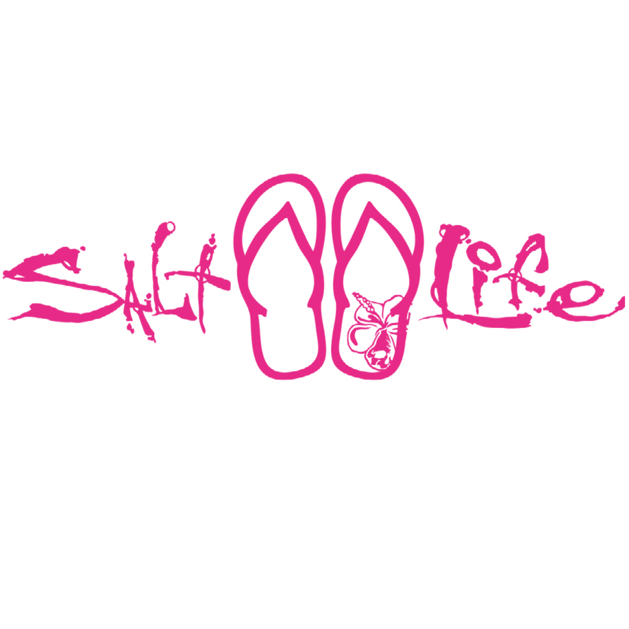 Salt Life Signature & Flip Flops Medium Decal - Southern Clothing