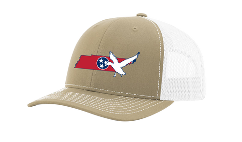 It's All About The South Tennessee State Flag Filled and Duck Mesh Back Trucker Hat