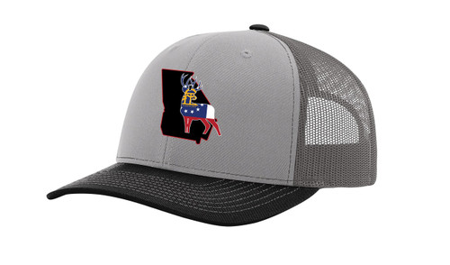 It's All About The South Georgia State with Flag Filled Buck Mesh Back Trucker Hat