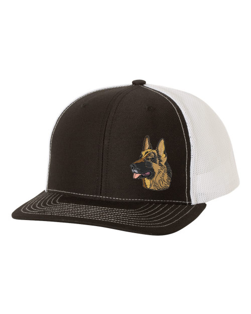 Men's Embroidered German Shepherd Head Dog Breed Mesh Back Trucker Hat