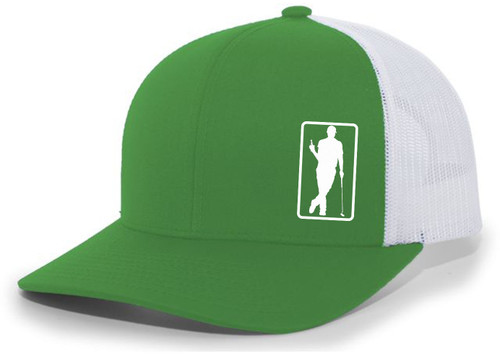 Men's Golfer Drinking Beer Bottle Golf Mesh Back Trucker Hat