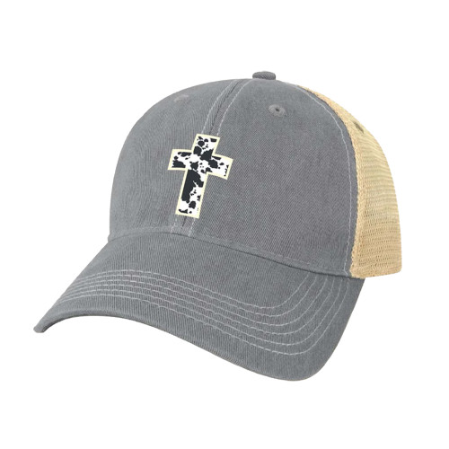 Southern Fried Cotton Women's Cow Cross Adjustable Snapback Trucker Hat