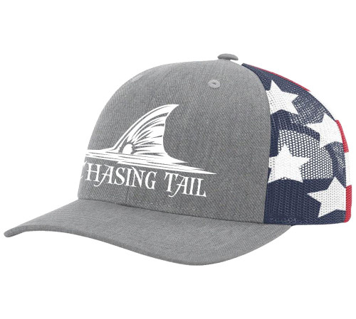 Heritage Pride Chasing Tail Redfish Mens Embroidered Mesh Back Trucker Hat