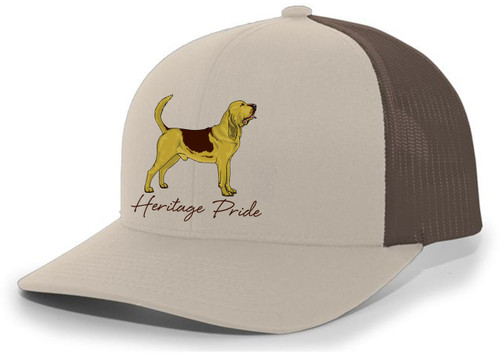 Heritage Pride Canine Collection Bloodhound Hunting Dog Mens Embroidered Mesh Back Trucker Hat