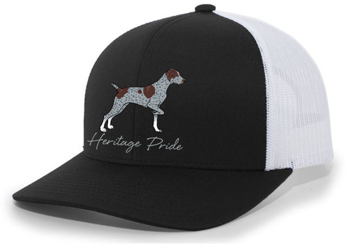 Heritage Pride Canine Collection German Shorthaired Pointer Hunting Dog Mens Embroidered Mesh Back Trucker Hat