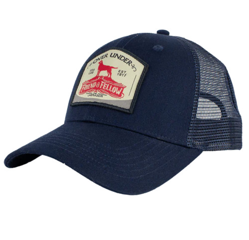 Over Under Clothing Lab Establishment Patch Mesh Back Trucker Hat, Navy/ Navy