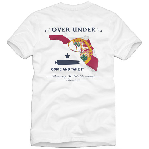 Over Under Clothing Come And Take It Adult Unisex Short Sleeve T-Shirt, White