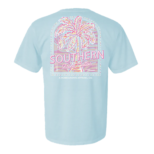 Southern Fried Cotton East Coast Breeze Whimsical Comfort Colors Short Sleeve Chambray Graphic T-shirt