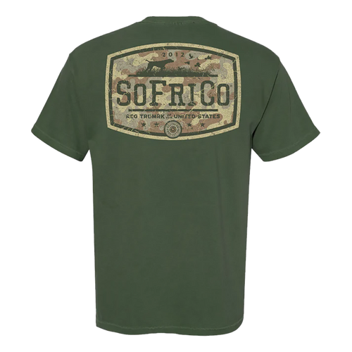 Southern Fried Cotton Camo Hunting Club Short Sleeve Comfort Colors Moss Graphic T-shirt