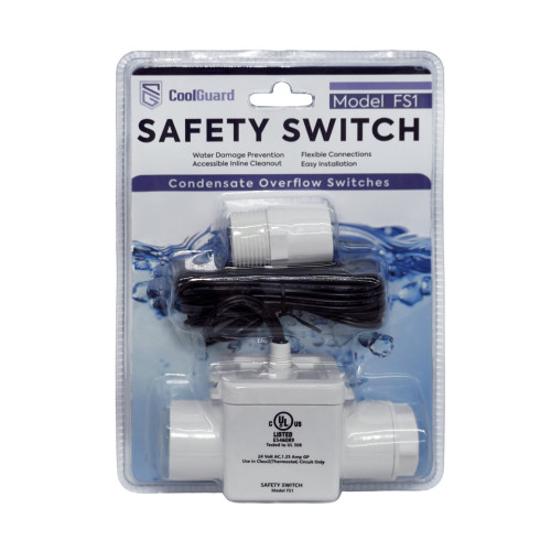CoolGuard Inline Condensate Float Switch for Sloped Drain Lines – manufacturer product image