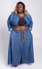 BLUE  CHAMBRAY BUTTON DOWN MAXI