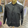 MEN'S OMEGA MANDARIN COLLAR CLASSIC FIT LONG SLEEVE DRESS SHIRT 