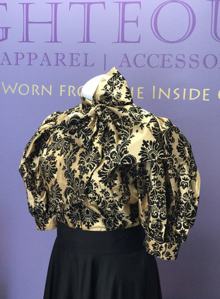Tawni Haynes Damask Bow Blouse