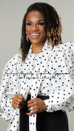 Taffeta - Polka Dot - White Black
