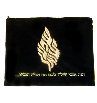 Embroidered Velvet Elijah Tallit Bag