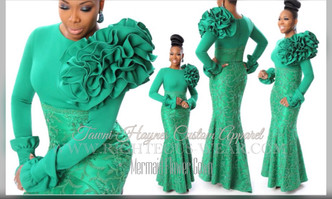 TAWNI HAYNES CUSTOM MERMAID FLOWER GOWN