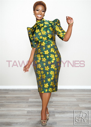 TAWNI HAYNES SUNSHINE PENCIL DRESS