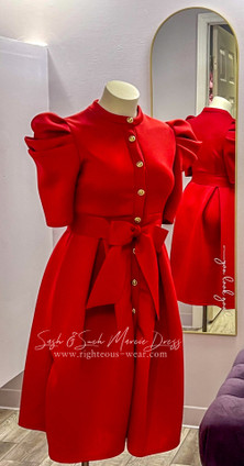 SASH & SUCH MARCIE "REGAL IN RED" DRESS 