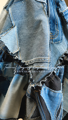 TAWNI HAYNES "DECONSTRUCTED DENIM" LAPSCARF