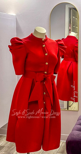 SASH & SUCH MARCIE "REGAL IN RED" DRESS  SASH & SUCH MARCIE "REGAL IN RED" DRESS