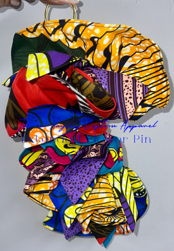 TAWNI HAYNES EXTENDED ETHNIC PRINT FLOWER PIN