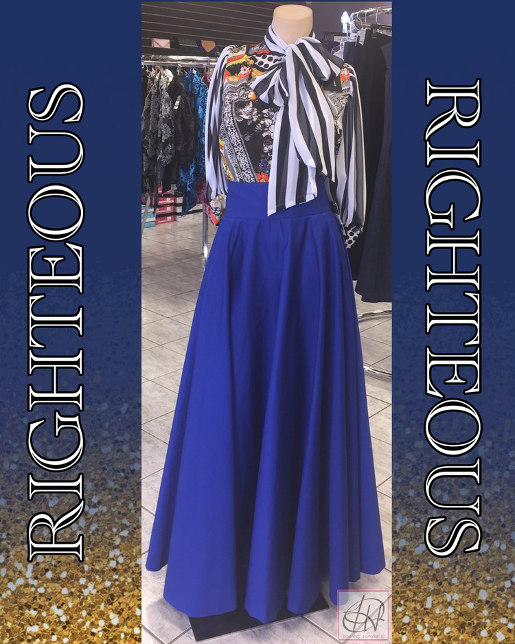 TAWNI HAYNES HIGH WAIST FLOOR LENGH SWING SKIRT