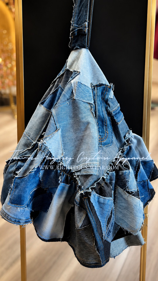 TAWNI HAYNES "DECONSTRUCTED DENIM" LAPSCARF