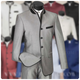 RSA Slim Fit Banded Collar Suit S4HT-1