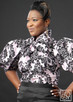 Tawni Haynes Damask Print Bow Blouse